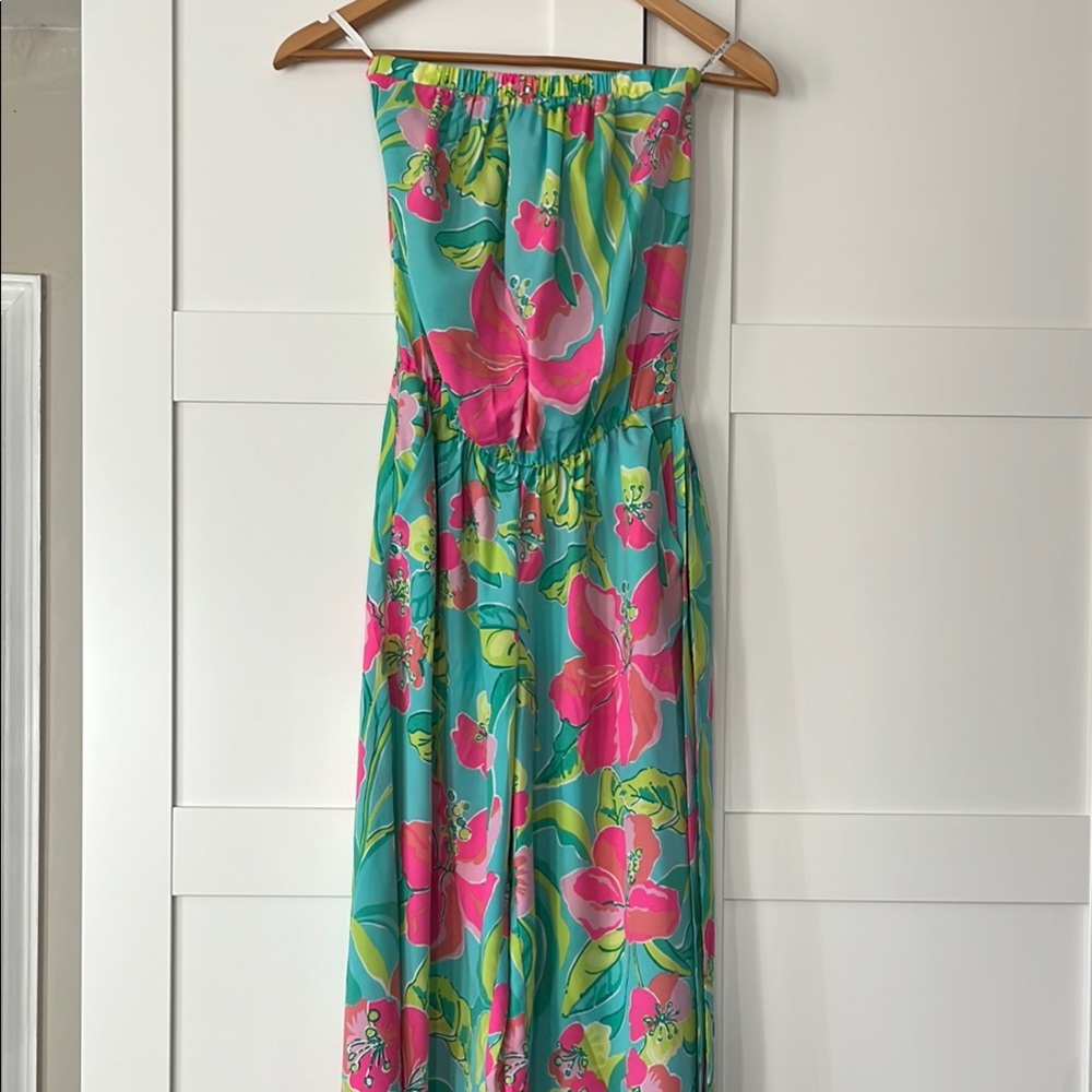 Lilly Pulitzerr floral strapless one piece